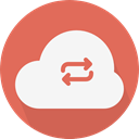 Computer, Cloud, weather, Cloudy, sky, Cloud computing IndianRed icon