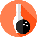 Game, Bowling Pins, Sports And Competition, sports, Bowling, Fun, leisure Coral icon