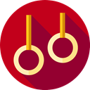 sports, Gymnastics, gym, rings, Athlete, olympic, Gymnast, Sports And Competition Brown icon