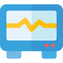 Cardiogram, Healthcare And Medical, Heart, medical, pulse, heart rate, Electrocardiogram CornflowerBlue icon