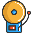 Tools And Utensils, School Bell, Alarm, bell, education, notification Goldenrod icon