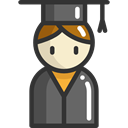 user, education, student, Avatar, Graduate DarkSlateGray icon