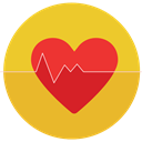 medical, pulse, heart rate, Electrocardiogram, Cardiogram, Healthcare And Medical, Heart Goldenrod icon