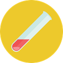 medical, testing, Test Tube, Blood Sample, Healthcare And Medical Goldenrod icon