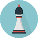 Game, chess, strategy, sport, Bishop, Sports And Competition SkyBlue icon