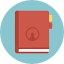 Agenda, emails, phone book, Communications, Business And Finance, contacts, notepad SkyBlue icon