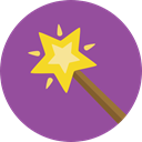 witch, magician, magic wand, Tools And Utensils, Witchcraft, Edit Tools, wizard DarkOrchid icon
