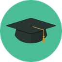Cap, education, Graduate, mortarboard CadetBlue icon