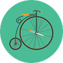 transportation, transport, Bike, Antique, Bicycle, vintage CadetBlue icon
