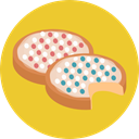cake, baker, Food And Restaurant, food, Dessert, sweet, Bakery Goldenrod icon