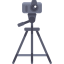 photo camera, Analogue, technology, electronic, electronics, Photographer, entertainment, Tripod, Camera, picture, digital Black icon