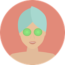 Face, medical, Female, woman, Mask, Beauty, Women, Masks, spa, treatment, Feminine DarkSalmon icon