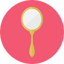 Beauty, fashion, Grooming, Beauty Salon, Hand Mirror Salmon icon