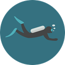 Man, job, Diver, profession, Occupation, Sports And Competition SeaGreen icon
