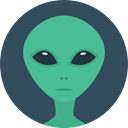 people, user, Ufo, Avatar, Alien, space, galaxy, extraterrestrial DarkSlateGray icon