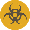 Biohazard, Toxic, danger, hazard, signs, Signaling Goldenrod icon