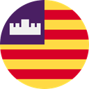 flag, spain, flags, autonomous, mediterranean, Balearic Islands SandyBrown icon