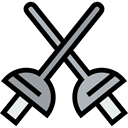 sports, swords, Fencing, foil, weapons, saber, Olympic Games, Sports And Competition Black icon