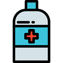 medical, Alcohol, Healing, Health Care, Hygienic, Desinfectant Black icon
