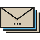 Note, Communications, Email, envelope, Message, mail Silver icon