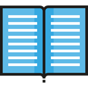 Book, Library, education, reader, reading, leisure, open book, School Material CornflowerBlue icon