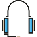 earphones, Videocall, Microphone, customer service, technology, electronics, Headphones, Headset Black icon