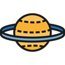 planet, science, education, saturn, Astronomy, solar system Black icon