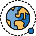 global, Moon, education, worldwide, Astronomy, Planet Earth Black icon