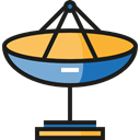 wireless, radar, antenna, technology, Communications, Satellite Dish Black icon