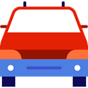 Car, transportation, transport, vehicle, Automobile, minivan Red icon