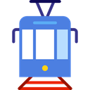 transportation, transport, vehicle, Tram, Automobile, Public transport RoyalBlue icon