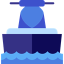 sport, navigation, transportation, transport, Jet Boating RoyalBlue icon