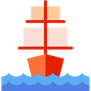 Sailing Ship, Navigational, navigation, transportation, Boat, transport Black icon