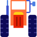 transportation, transport, vehicle, tractor, Farming MidnightBlue icon