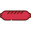 Barbecue, Food And Restaurant, food, meat, Fast food, junk food, Sausage Black icon