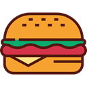 food, Fast food, junk food, sandwich, Burger, hamburger, Food And Restaurant Goldenrod icon