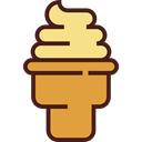 Summertime, Food And Restaurant, Dessert, sweet, summer, Ice cream, food Black icon