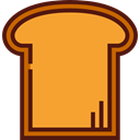 food, breakfast, meal, Bread, toast, Bakery, Food And Restaurant Goldenrod icon