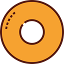 doughnut, Food And Restaurant Goldenrod icon