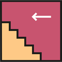 miscellaneous, Stairs, floor, Handrail IndianRed icon