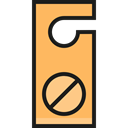 sign, hanger, Holidays, Do not disturb, Sleeping, Door Hanger Black icon