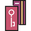 security, Access, hotel, room, Doors, Door Key IndianRed icon