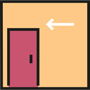 Multimedia, Exit, Control, Door, ui, log out, Furniture And Household Khaki icon