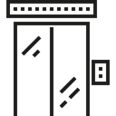 Elevator, lift, Doors, Furniture And Household Black icon