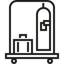 luggage, Holidays, baggage, Bellboy, hotel, trolley, transport Black icon
