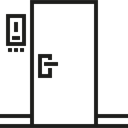 hotel, Door, room, motel, Furniture And Household Black icon