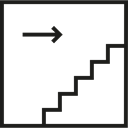 floor, Handrail, Furniture And Household, Stairs Black icon