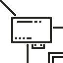 Tv, monitor, screen, television, technology, electronics Black icon