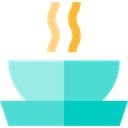 food, soup, hot drink, Healthy Food, Bowls, Food And Restaurant Turquoise icon