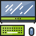 Computer, monitor, screen, technology LightSlateGray icon